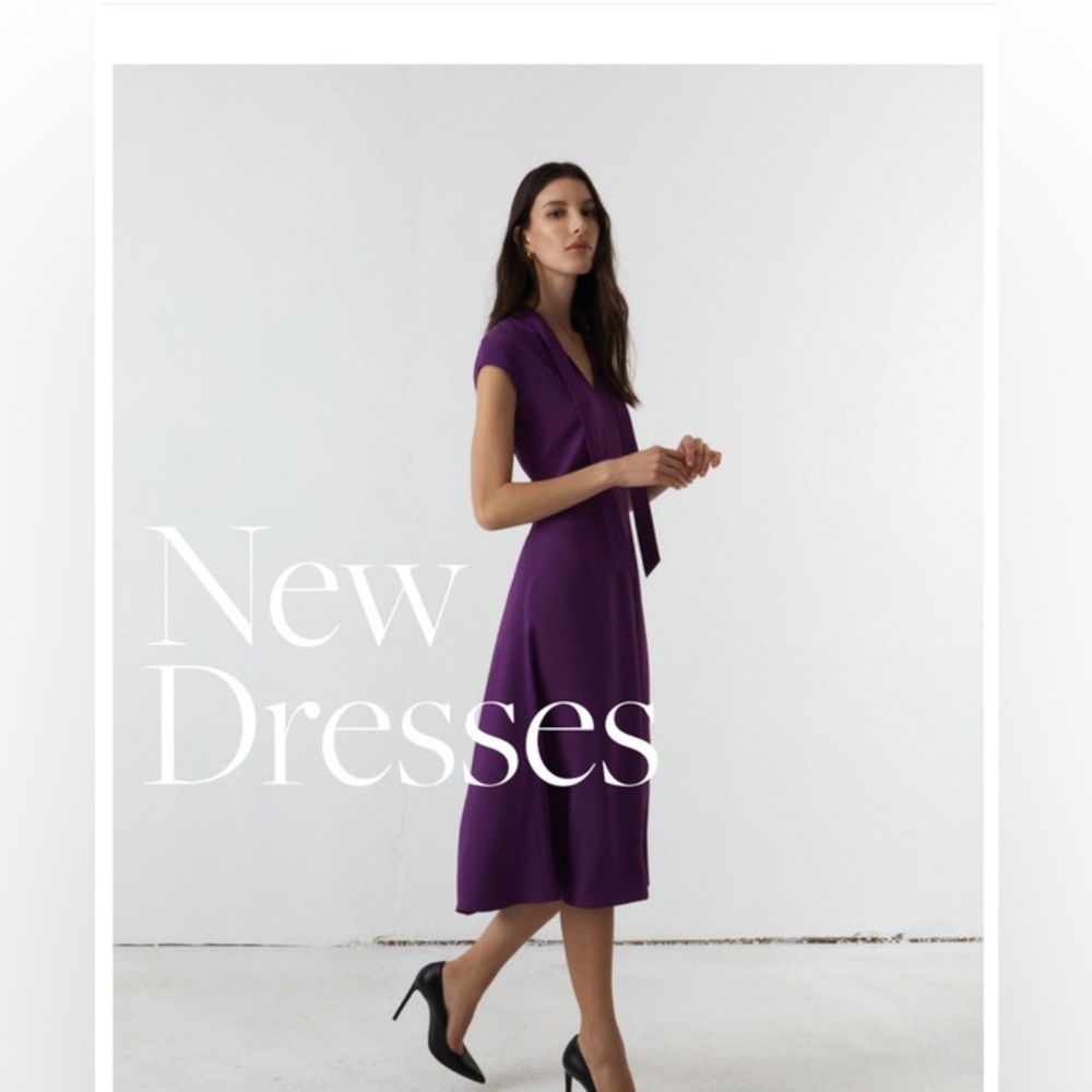 NWOT Judith & Charles Purple Grape Dress Midi Made in Canada 🇨🇦